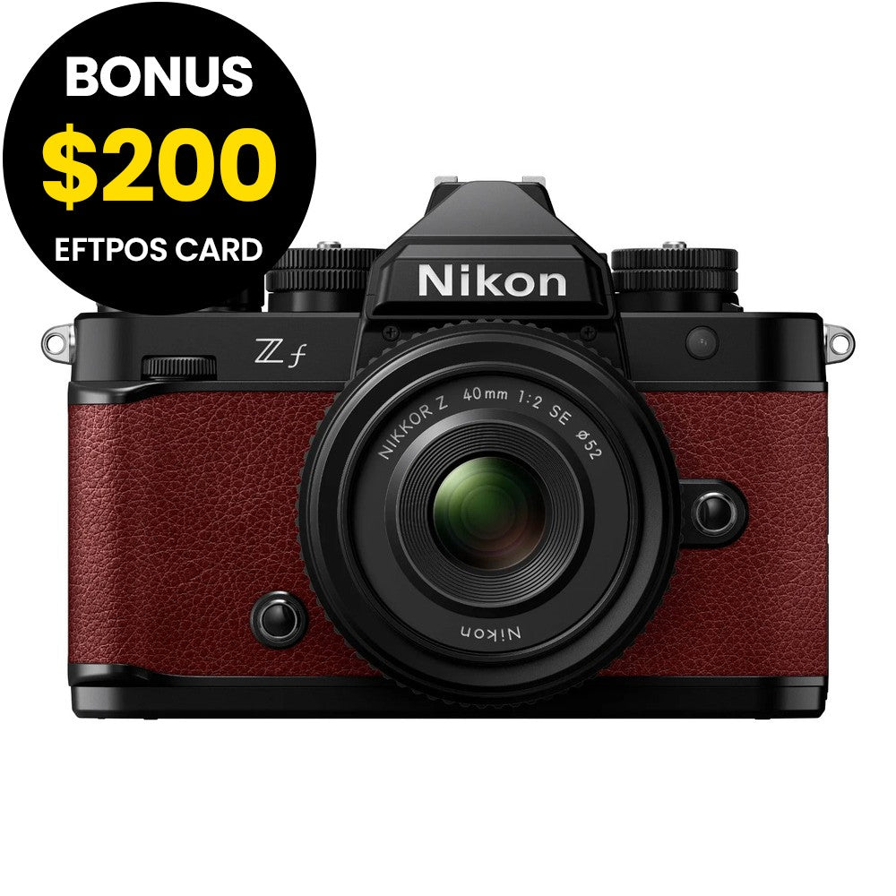 Nikon Z f Mirrorless Camera (Bordeaux Red) with 40mm f/2 Lens