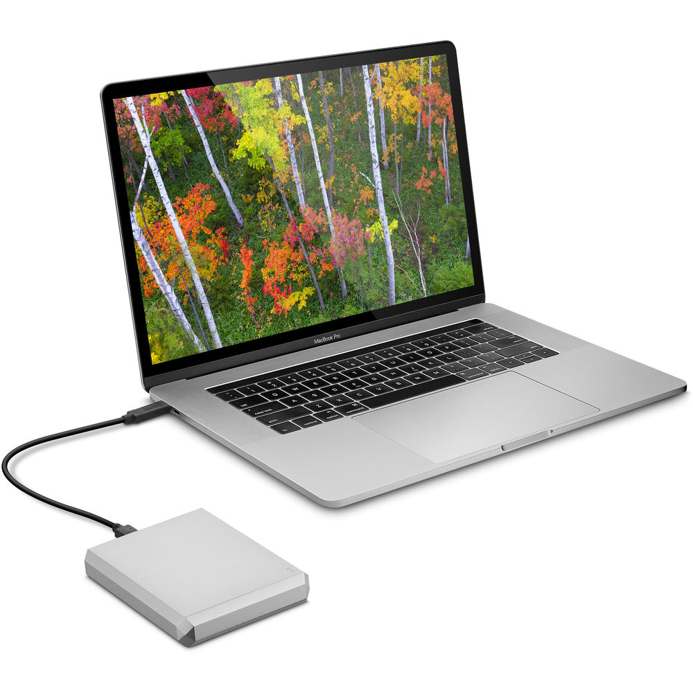 LaCie 4TB Mobile Drive v2 USB-C - Moon Silver