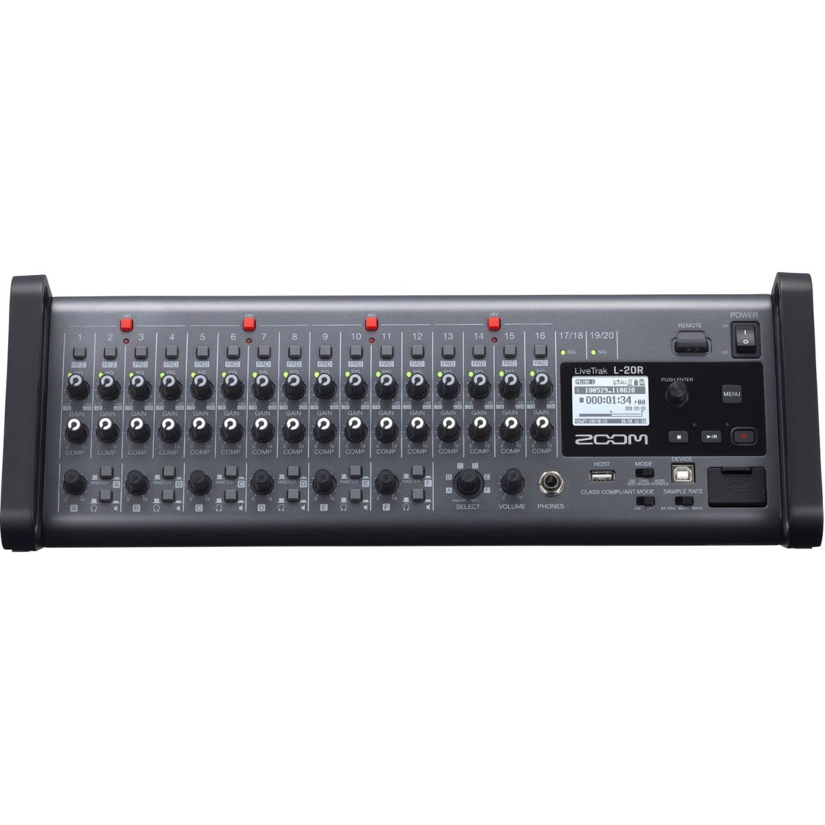 Zoom LiveTrak L-20R Portable Digital Mixer and Recorder
