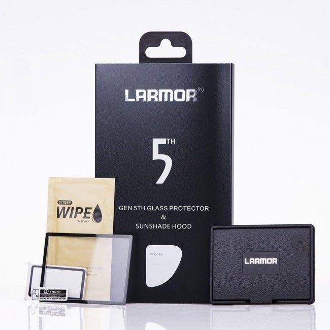 LARMOR - Gen 5 Screen & Hood Glass LCD Protector Nikon D750 & D780