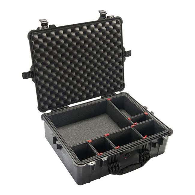 Pelican 1600 Case - Black with TrekPak Dividers