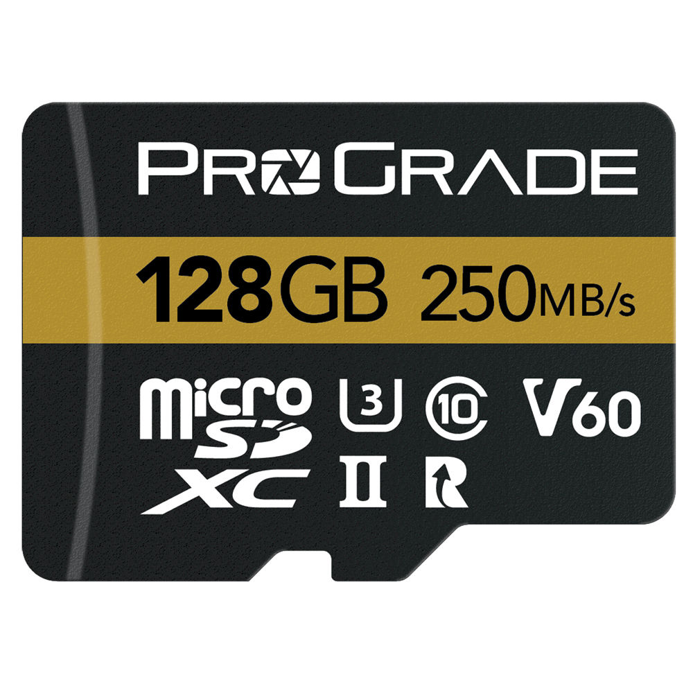 ProGrade Digital 128GB MicroSDXC UHS-II Memory Card w/adapter - 60 ( Gold )
