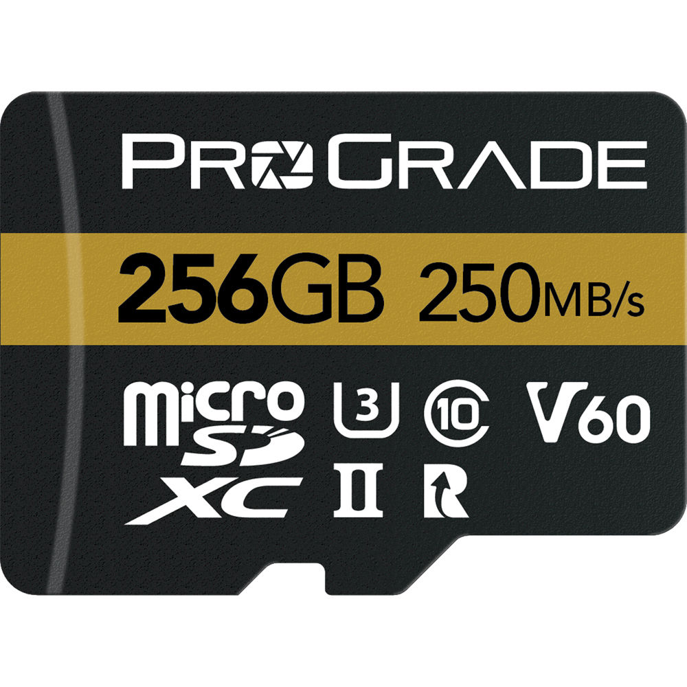ProGrade Digital 256GB MicroSDXC UHS-II Memory Card w/adapter - 60 ( Gold )