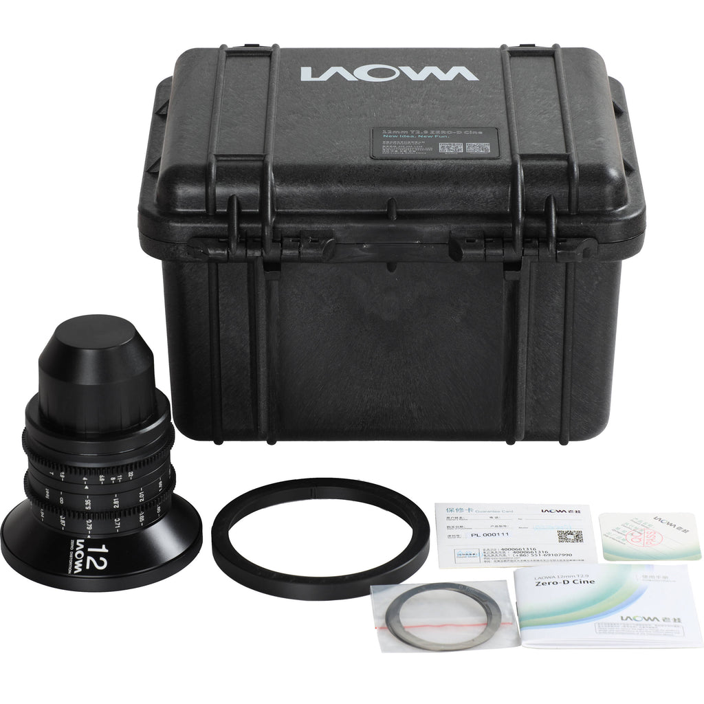 LAOWA 12mm T/2.9 ZERO-D Canon EF CINE Lens - (Metric) Meters