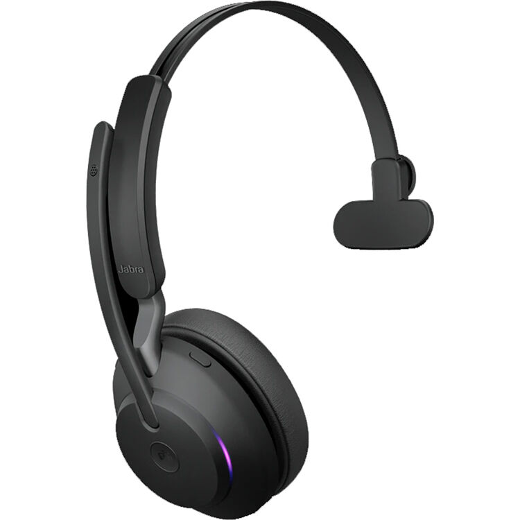  Jabra Evolve2 65 UC USB-A Mono Bluetooth Headset with Stand 