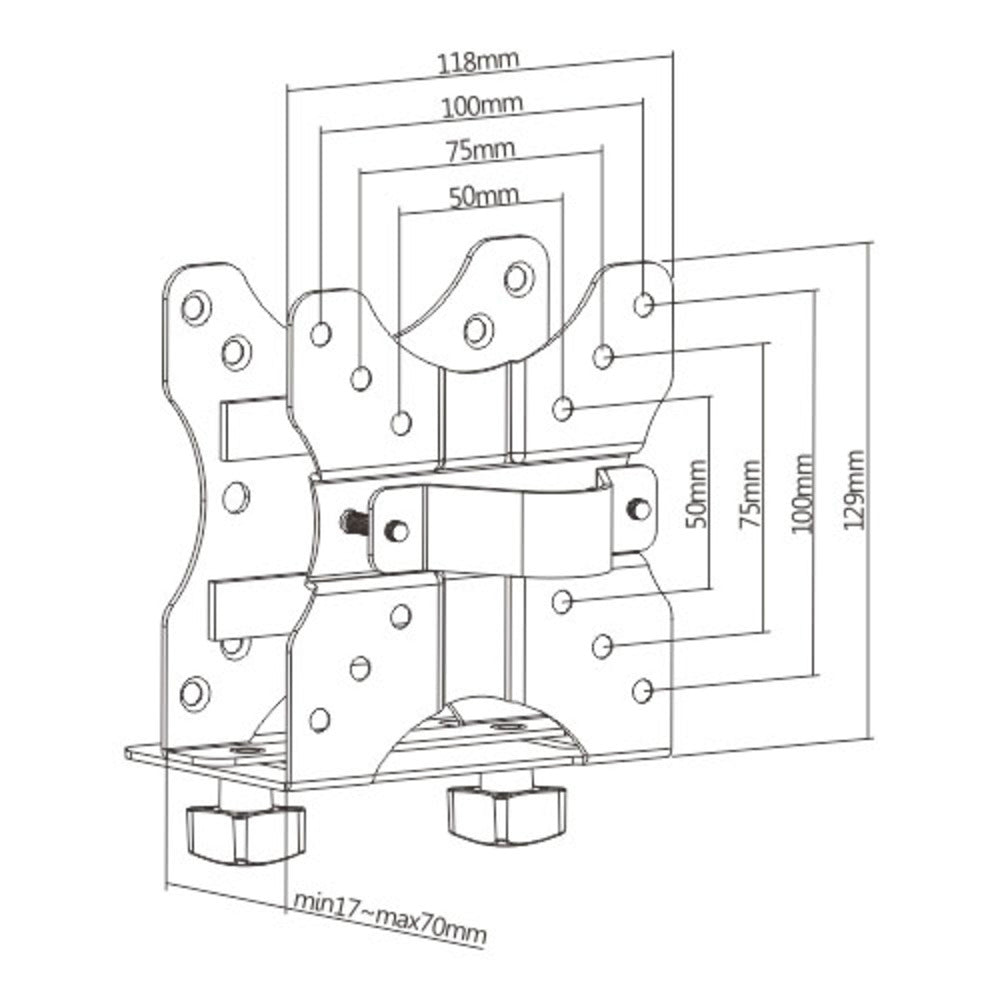 Brateck Adjustable Multifunctional Thin Client Mount 