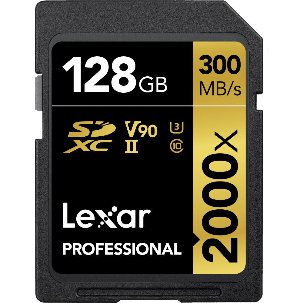 Lexar Professional 2000x SDHC/SDXC UHS-II SD Card - 128GB