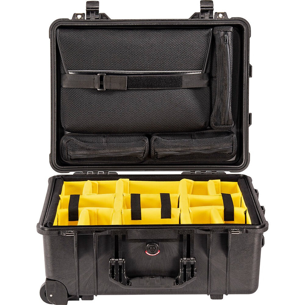 Pelican 1560SC Case - Black with Padded Dividers