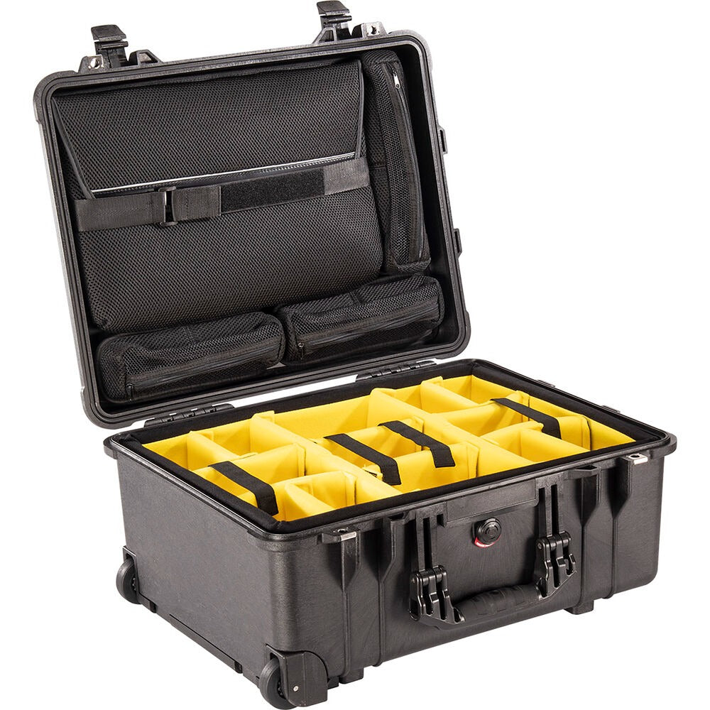 Pelican 1560SC Case - Black with Padded Dividers