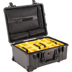 Pelican 1560SC Case - Black with Padded Dividers