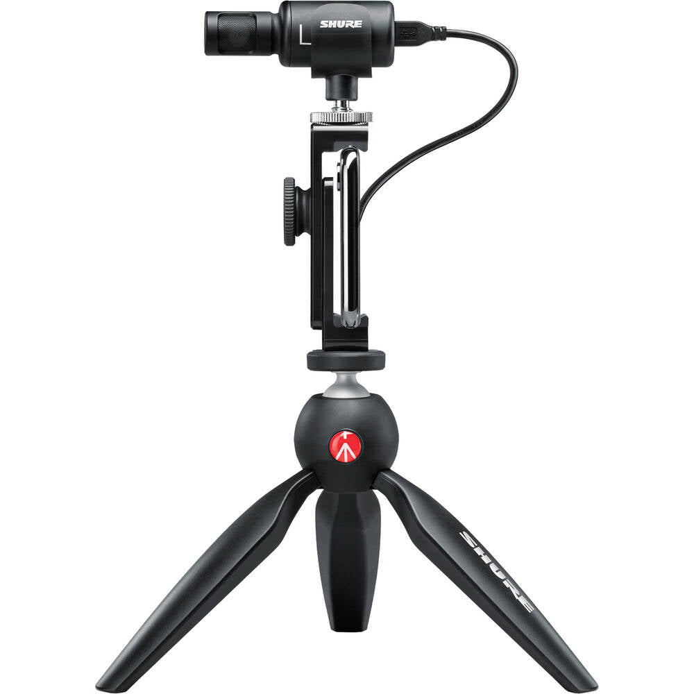 Shure MV88+ Digital Stereo Video Kit w/ Microphone, Tripod, Phone Clamp & Mic Clip