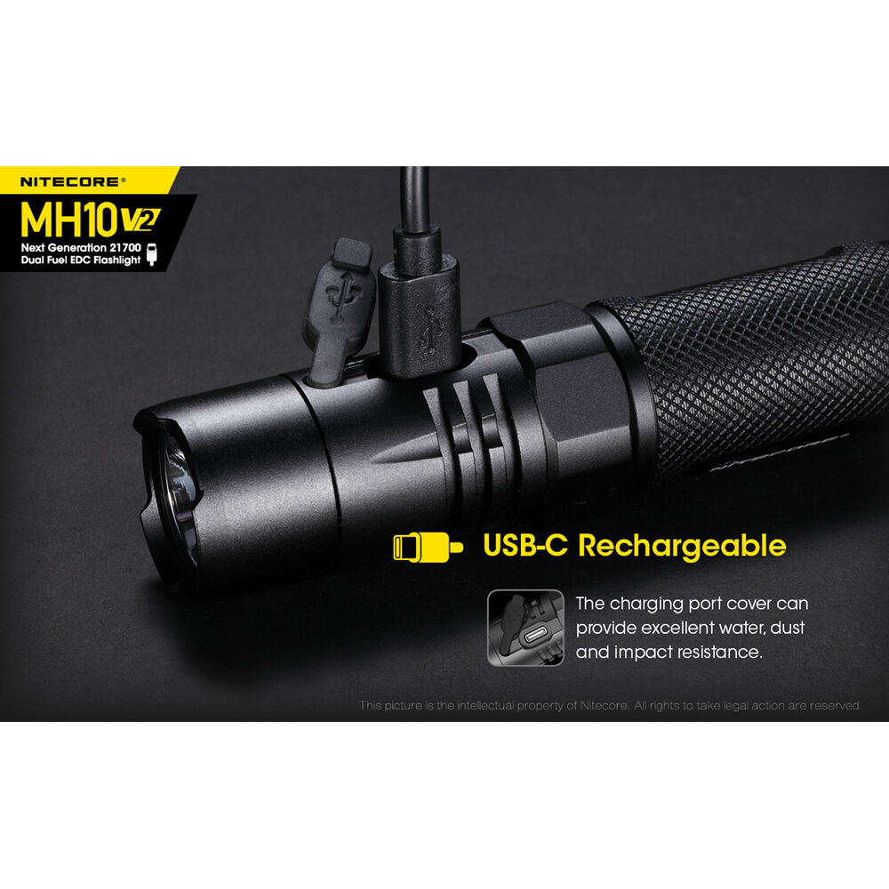 Nitecore 1200 Lumen - MH10V2 Torch with Battery