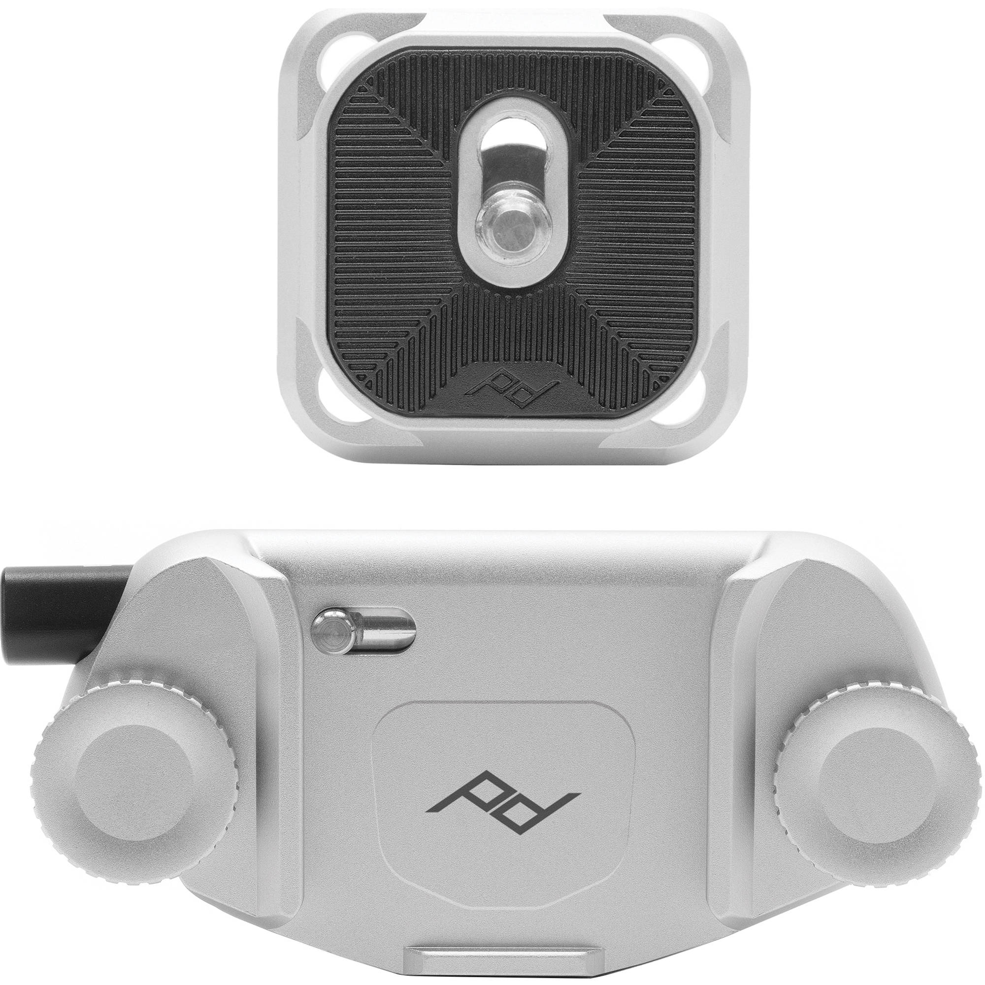Peak Design Capture Camera Clip (v3) - Silver - with Standard Plate