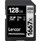 Lexar Professional 1667x SDXC UHS-II SD Card - 128GB