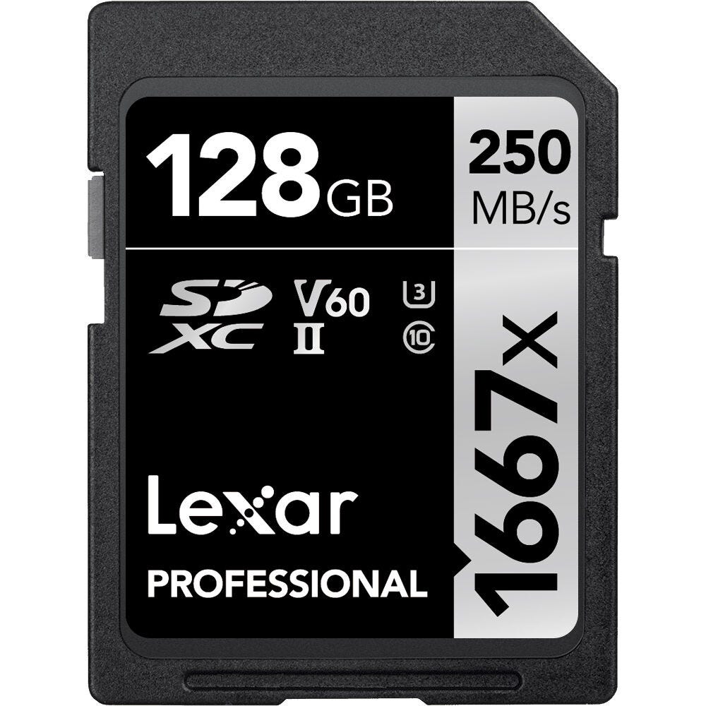 Lexar Professional 1667x SDXC UHS-II SD Card - 128GB
