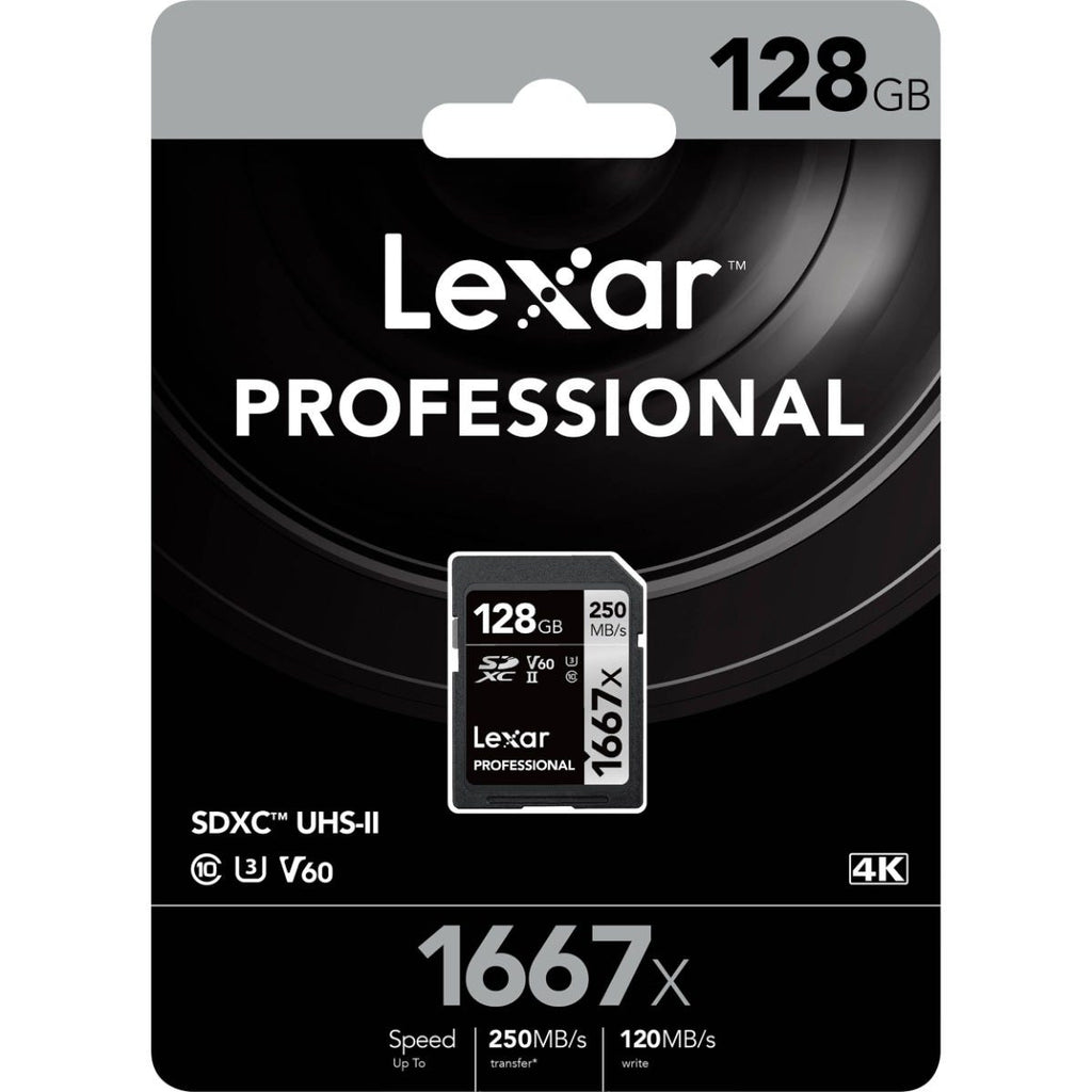 Lexar Professional 1667x SDXC UHS-II SD Card - 128GB