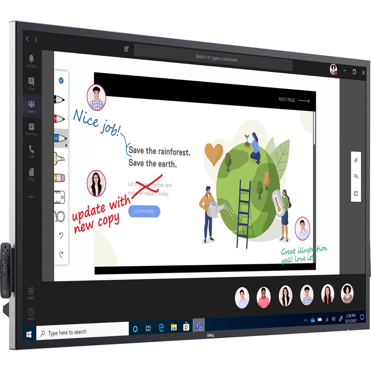 Dell C6522QT 65" 4K IPS Interactive Touch Monitor 