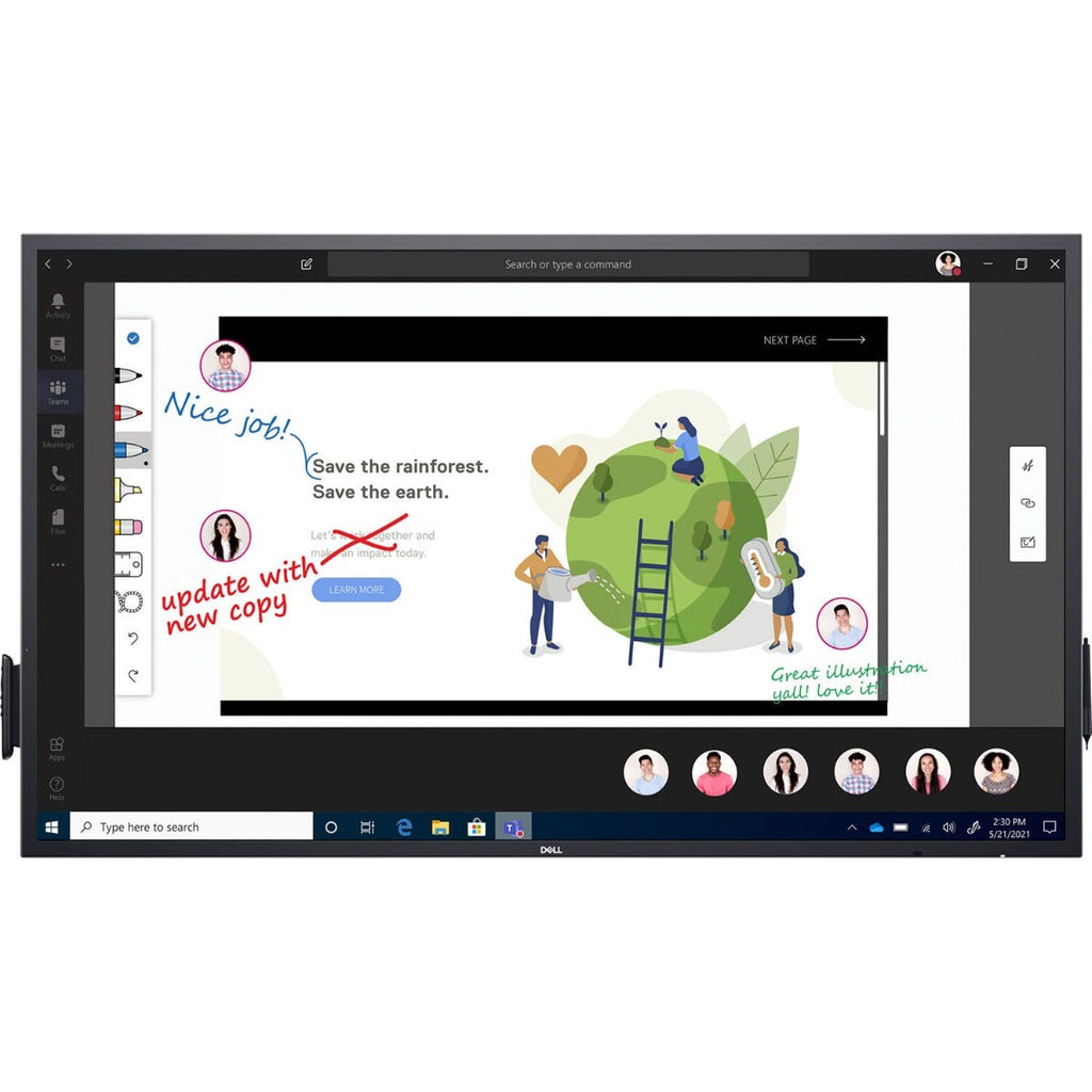 Dell C6522QT 65" 4K IPS Interactive Touch Monitor 