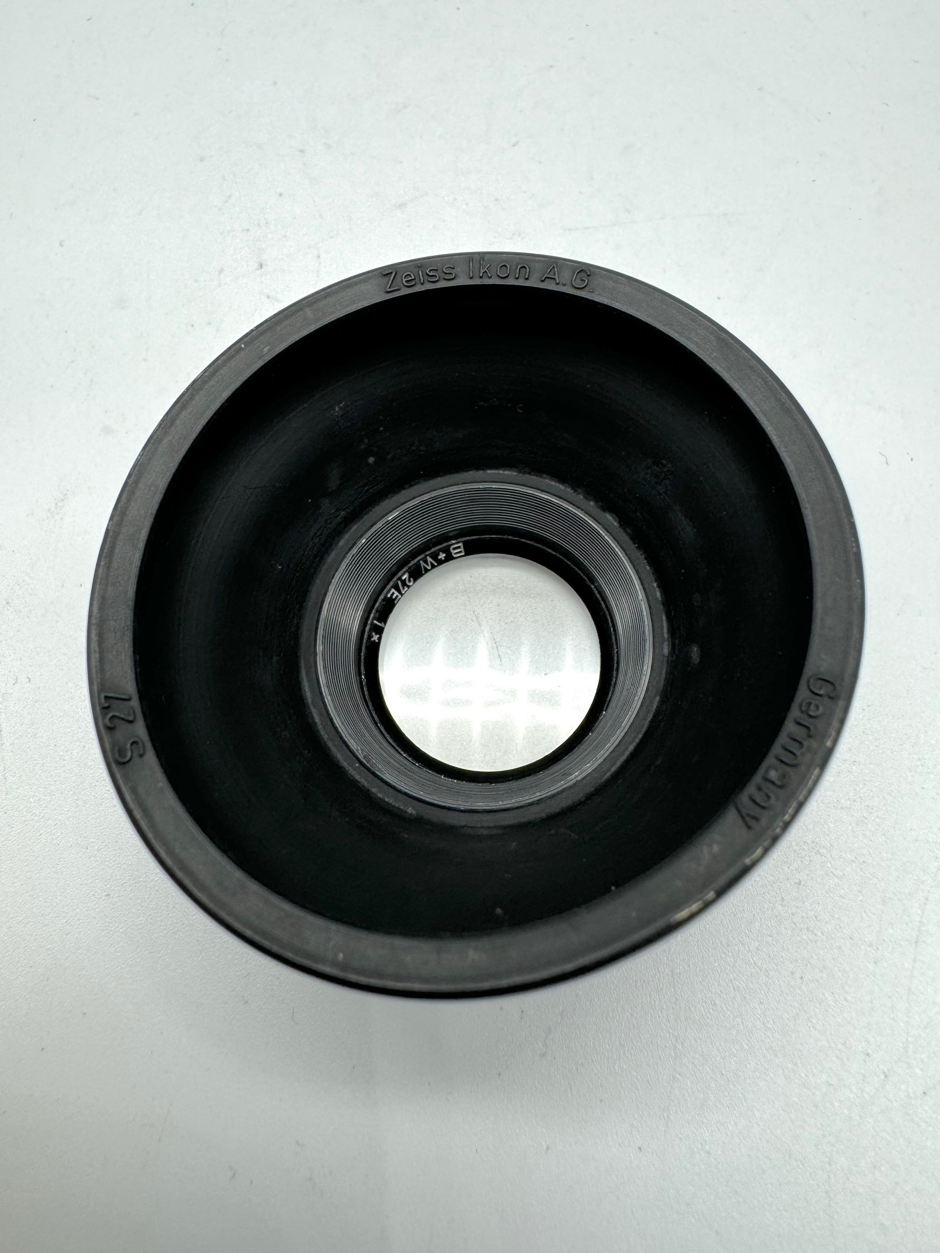 Used B+W 27mm Skylight Filter w. Zeiss Ikon AG 1109 S27 Lens Hood for Rollei 35T