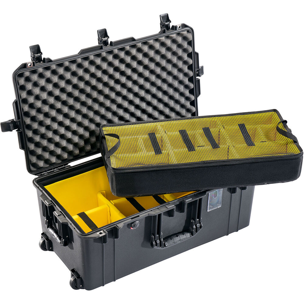 Pelican 1626 Air Case - Black with Padded Dividers 