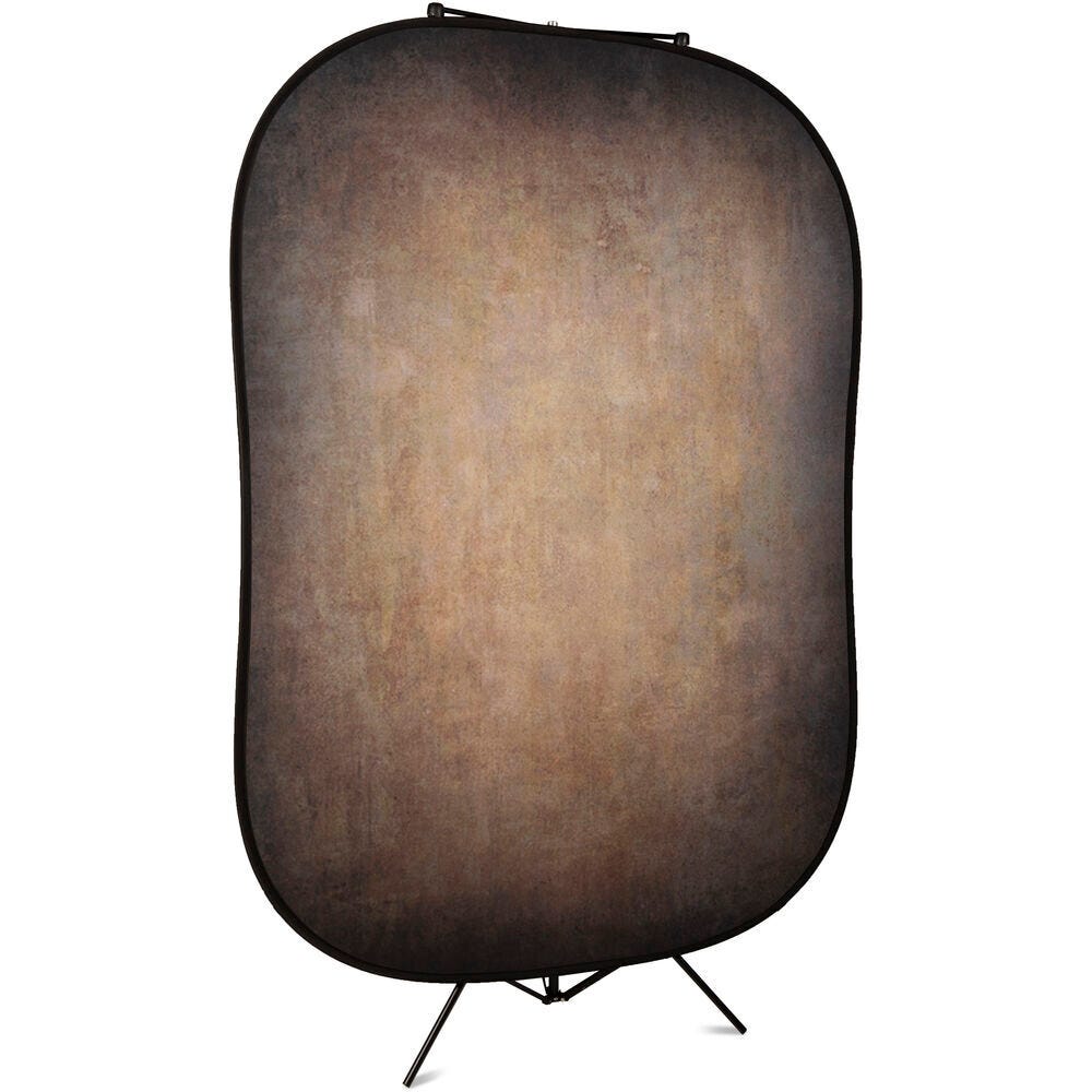 Manfrotto Vintage Reversible Collapsible Background Walnut/Pewter - 1.5x2.1m