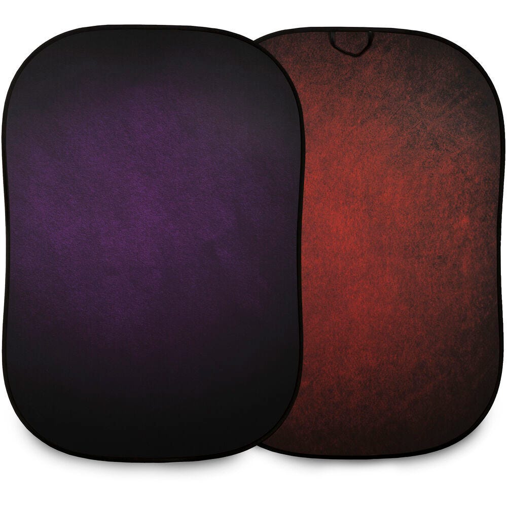 Manfrotto Vintage Collapsible Background Aubergine/Crimson - 1.5x2.1m