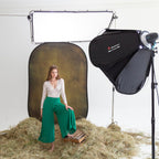 Manfrotto Vintage Collapsible Background Tobacco/Olive - 1.5x2.1m
