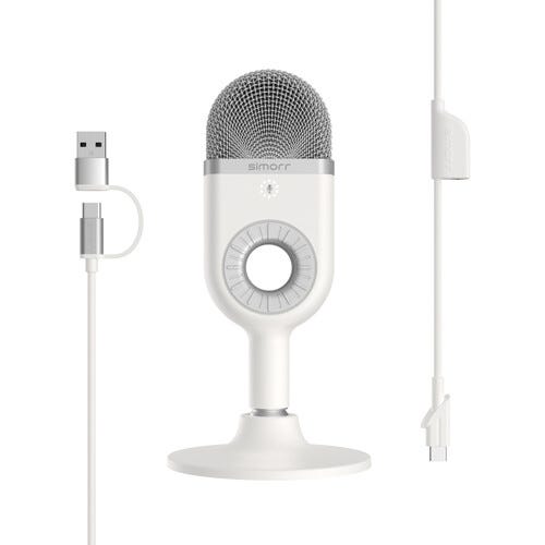 simorr Wave U1 USB Condenser Microphone (White)