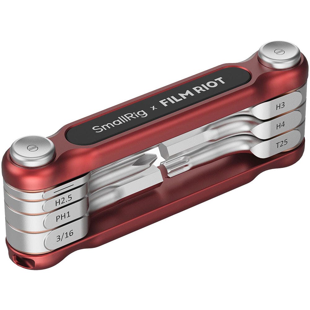 SmallRig x FILM RIOT 7-in-1 Folding Wrench Set with Multi Angle - Red