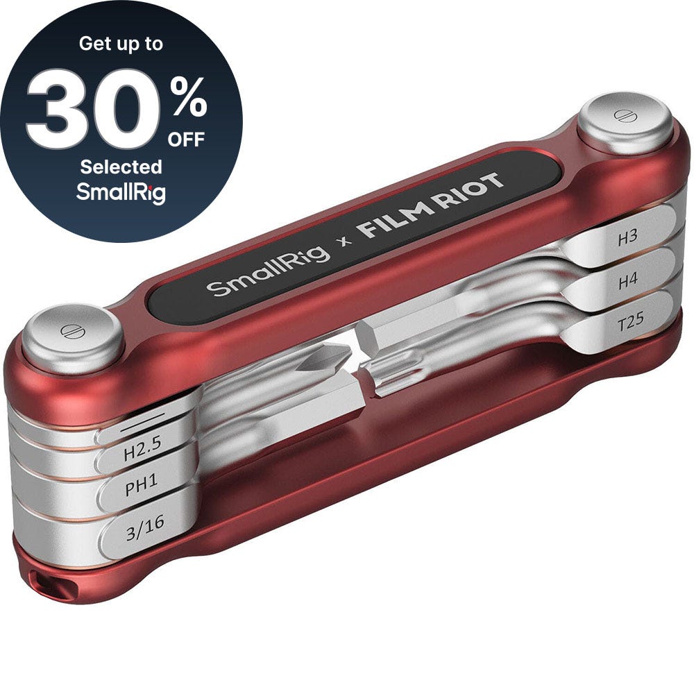 SmallRig x FILM RIOT 7-in-1 Folding Wrench Set with Multi Angle - Red