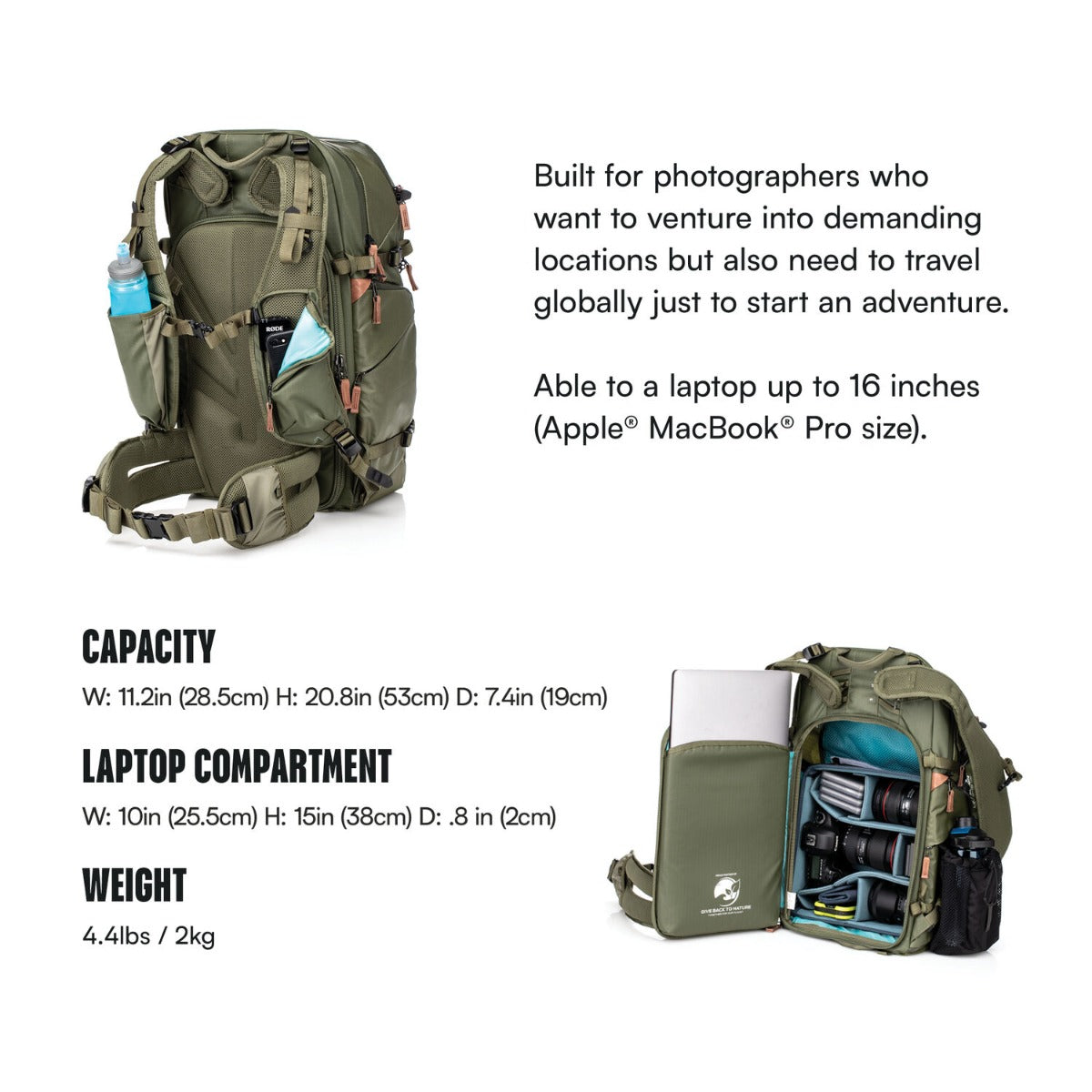  Shimoda Designs Explore v2 35 Photo Backpack (Army Green)
