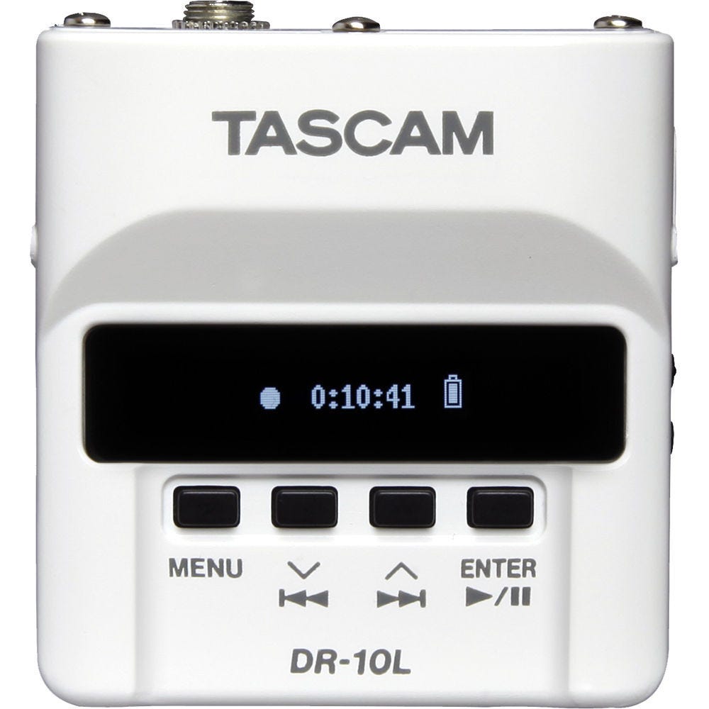Tascam DR-10L Ultra-Compact Audio Field Recorder with Lavalier Mic