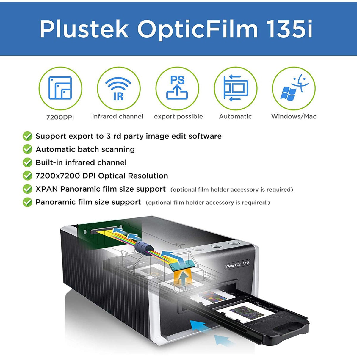 Plustek OpticFilm 135i Film Scanner