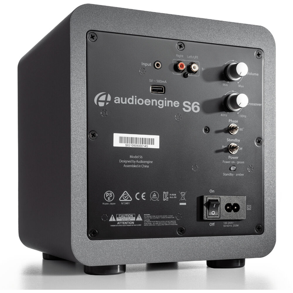 Audioengine S6 Powered Subwoofer (Dark Grey)