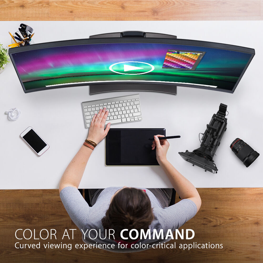 ViewSonic ColorPro VP3481a 34" 100Hz Curved Monitor with USB-C Dock