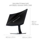 ViewSonic ColorPro VP3481a 34" 100Hz Curved Monitor with USB-C Dock