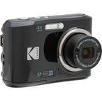 Kodak PIXPRO FZ45 Camera (Black) with Energizer Recharge Charger (4xAA Incl)