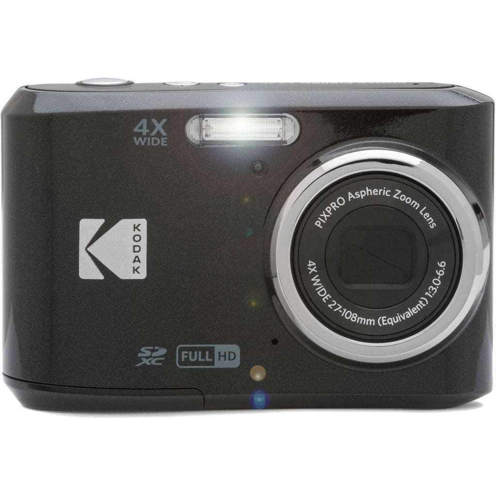 Kodak PIXPRO FZ45 Camera (Black) with Energizer Recharge Charger (4xAA Incl)