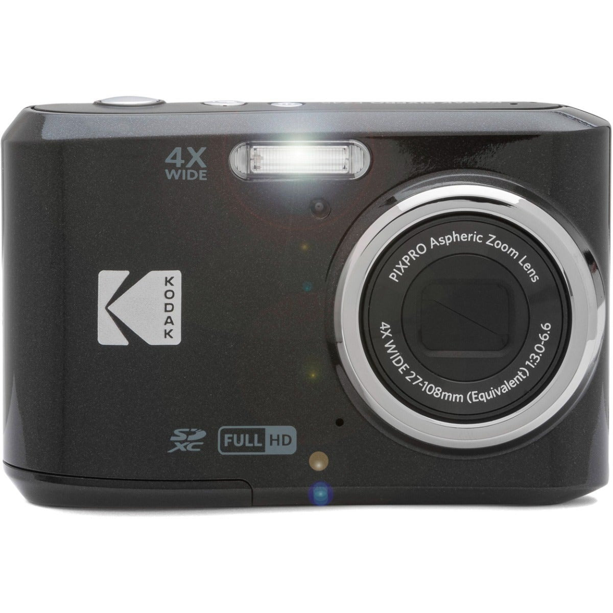 Kodak PIXPRO FZ45 Camera (Black) with Energizer Recharge Charger (4xAA Incl)