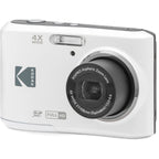 Kodak PIXPRO FZ45 Camera (White) with Energizer Recharge Charger (4xAA Incl)