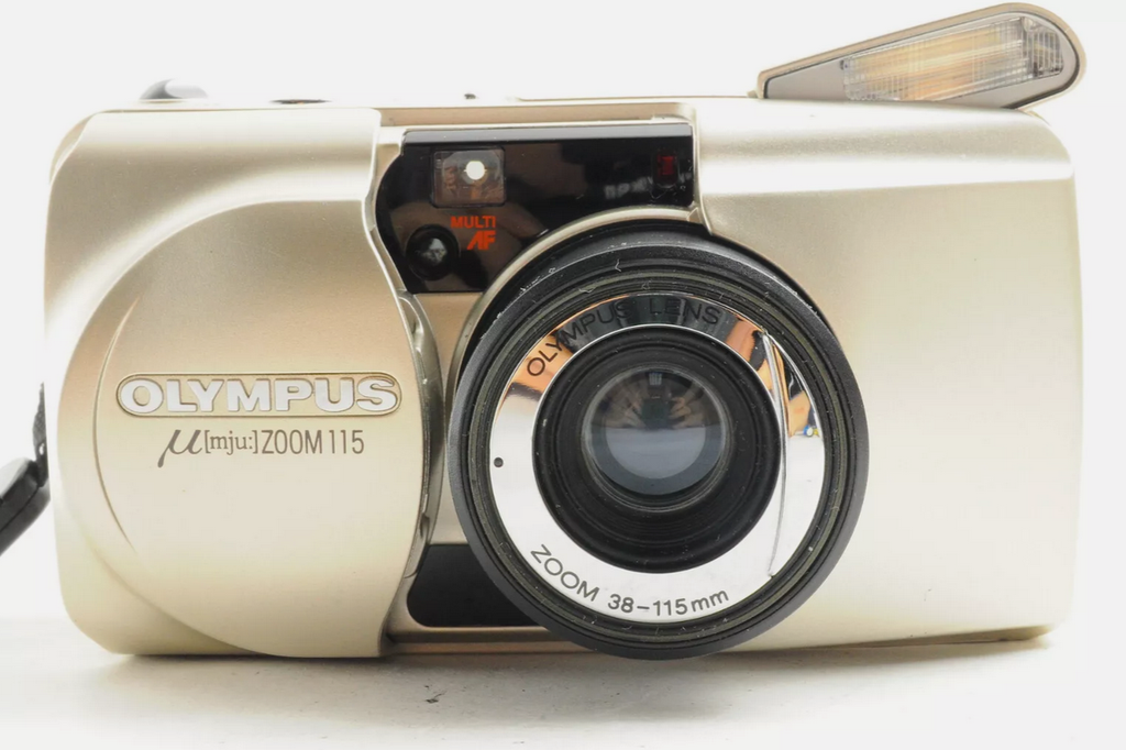 Used Olympus µ mju Zoom 105 Zoom Gold (Point & Shoot 35mm Film Camera) S/N 5766331