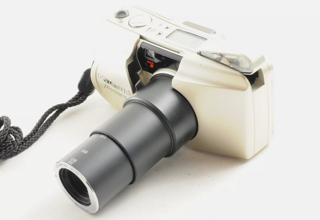 Used Olympus µ mju Zoom 105 Zoom Gold (Point & Shoot 35mm Film Camera) S/N 5766331