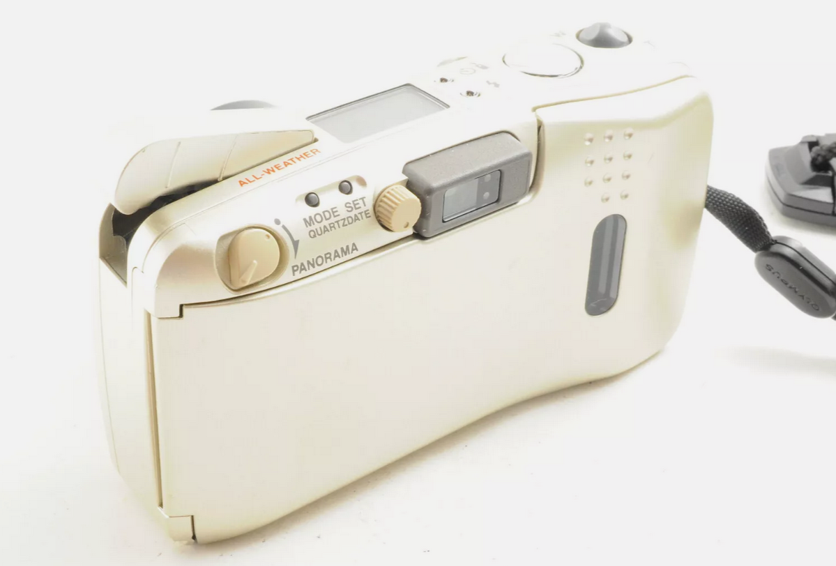 Used Olympus µ mju Zoom 105 Zoom Gold (Point & Shoot 35mm Film Camera) S/N 5766331