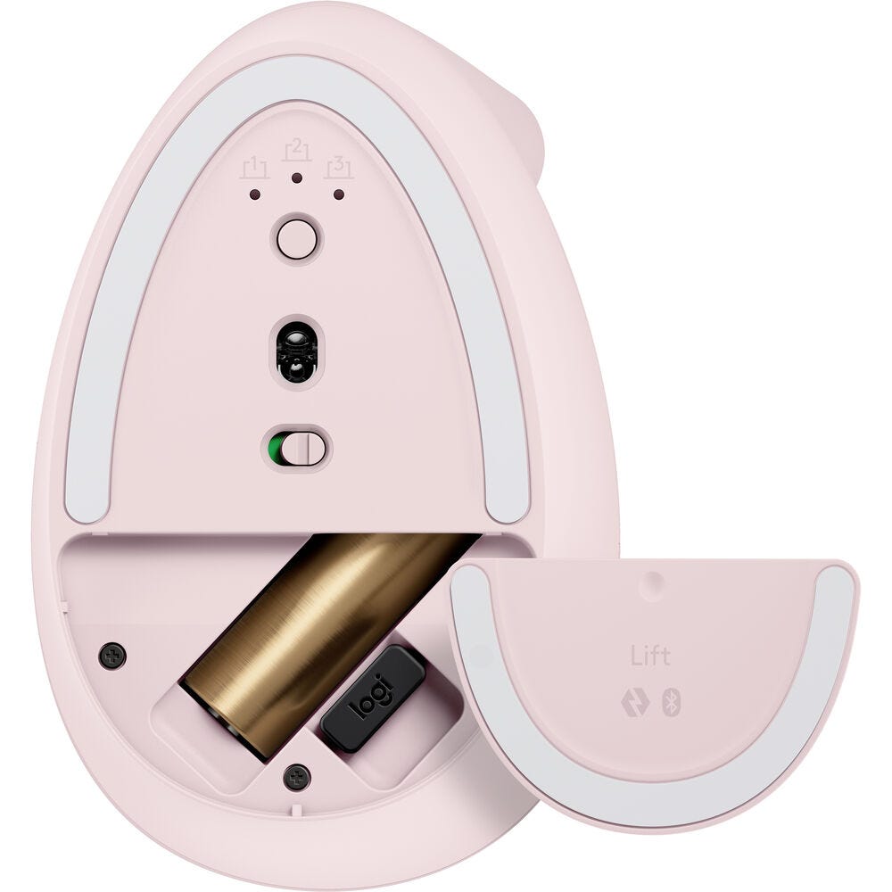 Logitech Lift Vertical Ergonomic Mouse - Rose
