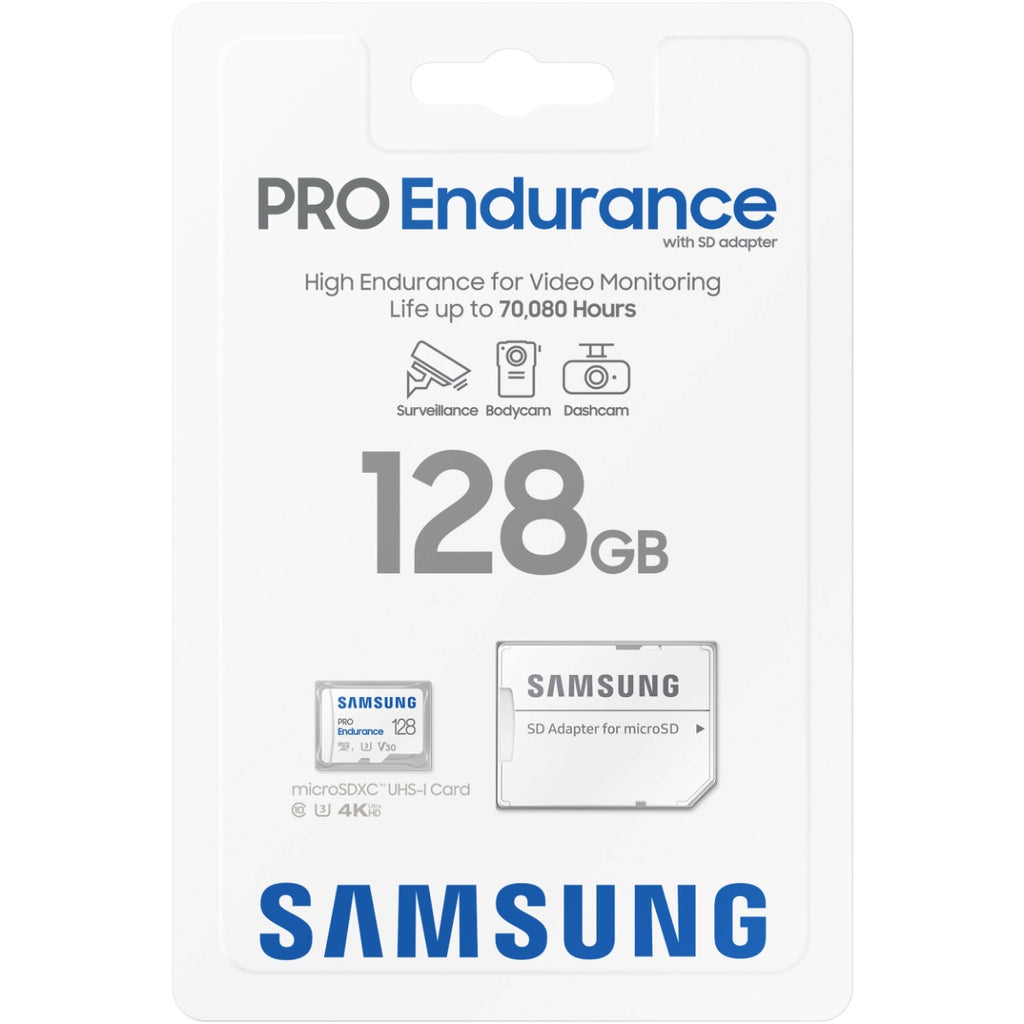Samsung 128GB Pro Endurance Micro SDXC Memory Card with Adaptor - 100MB/s