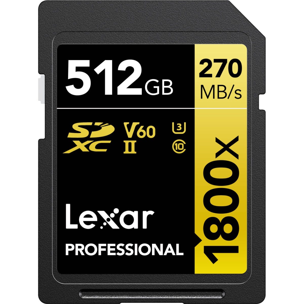 Lexar Professional Gold Series 1800x UHS-II SD Card - 512GB