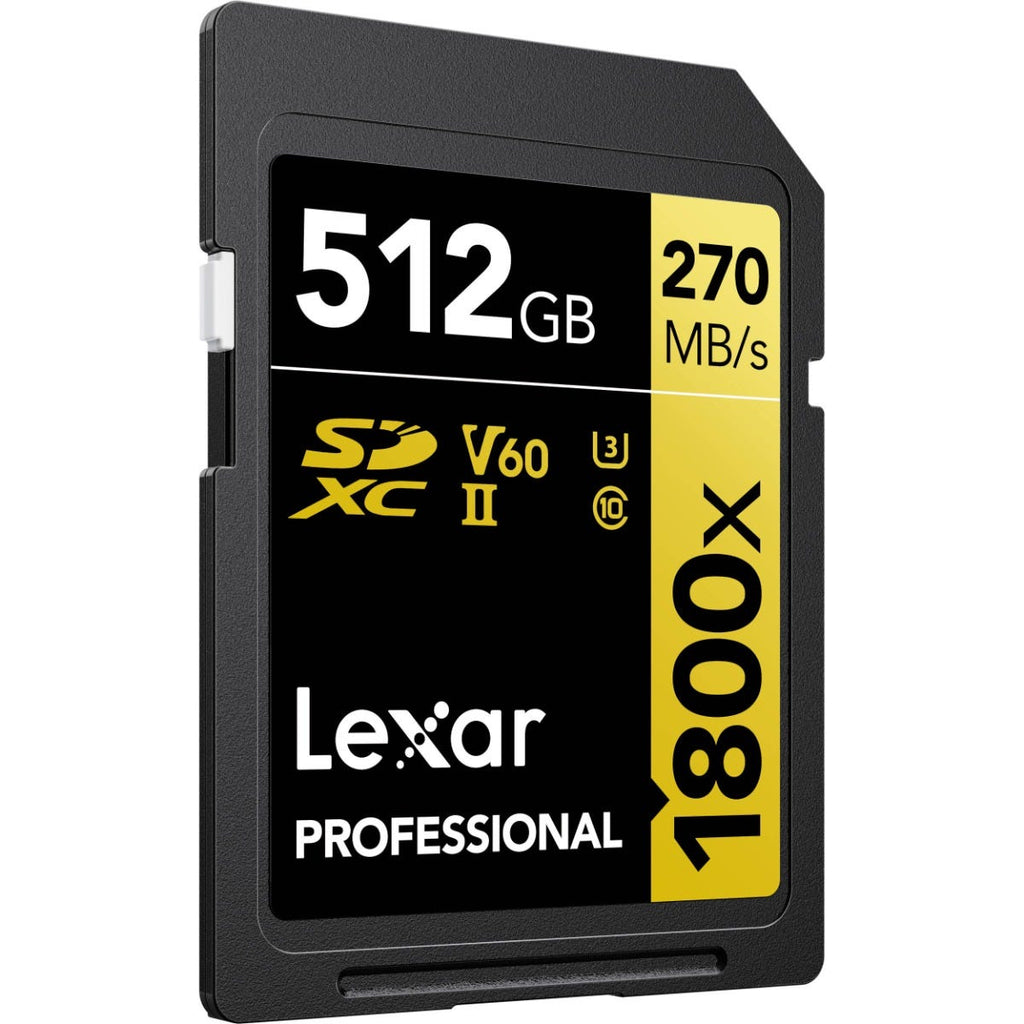Lexar Professional Gold Series 1800x UHS-II SD Card - 512GB
