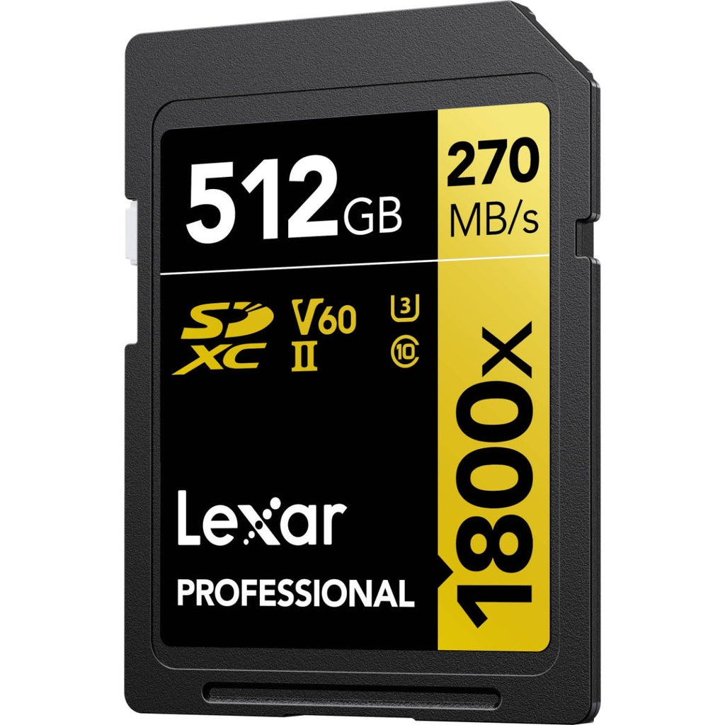 Lexar Professional Gold Series 1800x UHS-II SD Card - 512GB