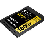 Lexar Professional Gold Series 1800x UHS-II SD Card - 512GB