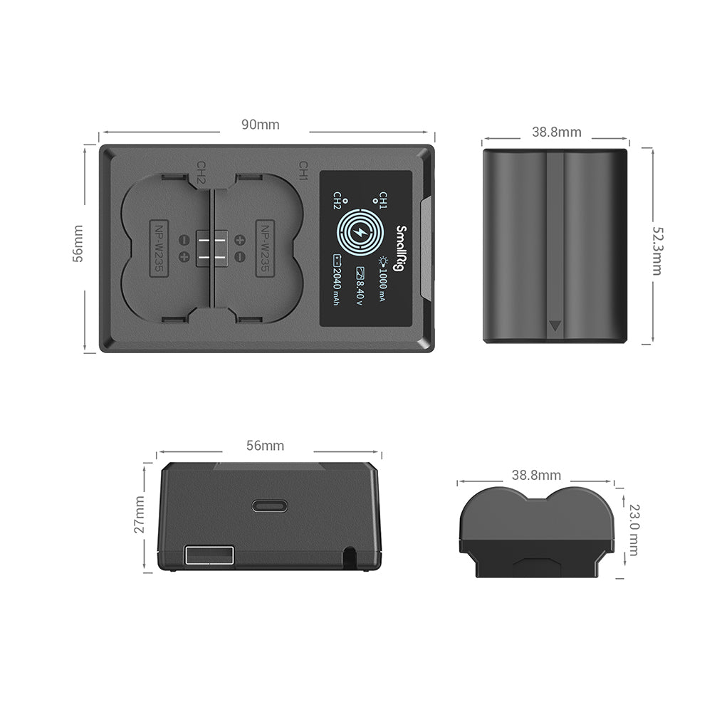 SmallRig NP-W235 Camera Battery and Charger Kit 